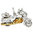 Anhänger Motorrad 925 Sterling Silber rhodiniert bicolor vergoldet