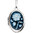 Medaillon oval 925 Sterling Silber 1 blaue Achatgemme zum Öffnen