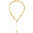 Y-Collier Halskette Edelstahl gelbgoldfarben beschichtet 55 cm