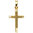 Anhänger Kreuz 333 Gold Gelbgold teil matt Kreuzanhänger Goldkreuz
