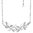 Collier Halskette Blätter Edelstahl mit Glitzereffekt (+2995P)
