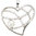 Herz 925 Sterling Silber 1 Süßwasser Perle mit Zirkonia Perlenanhänger