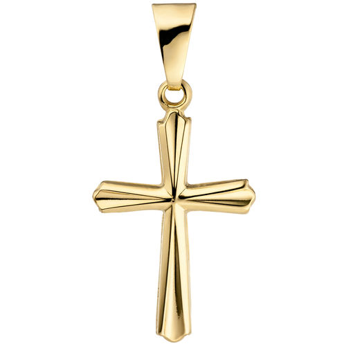 Anhänger Kreuz 375 Gold Gelbgold Kreuzanhänger Goldkreuz