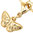Einhänger Charm Schmetterling aus 333 Gold Gelbgold matt Goldcharm
