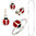 Kinder Schmuck-Set Marienkäfer 925 Silber Anhänger Ohrringe Ring Kette 42 cm