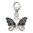 Einhänger Charm Schmetterling 925 Sterling Silber rhodiniert mit Zirkonia