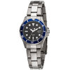 JOBO Damen Armbanduhr mit Datum Edelstahl / scwarz / blau