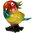 Papagei Figur 11,5cm bunt 1St
