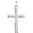Anhänger Kreuz 925 Silber teil matt Kreuzanhänger Silberkreuz mit Kette 60 cm